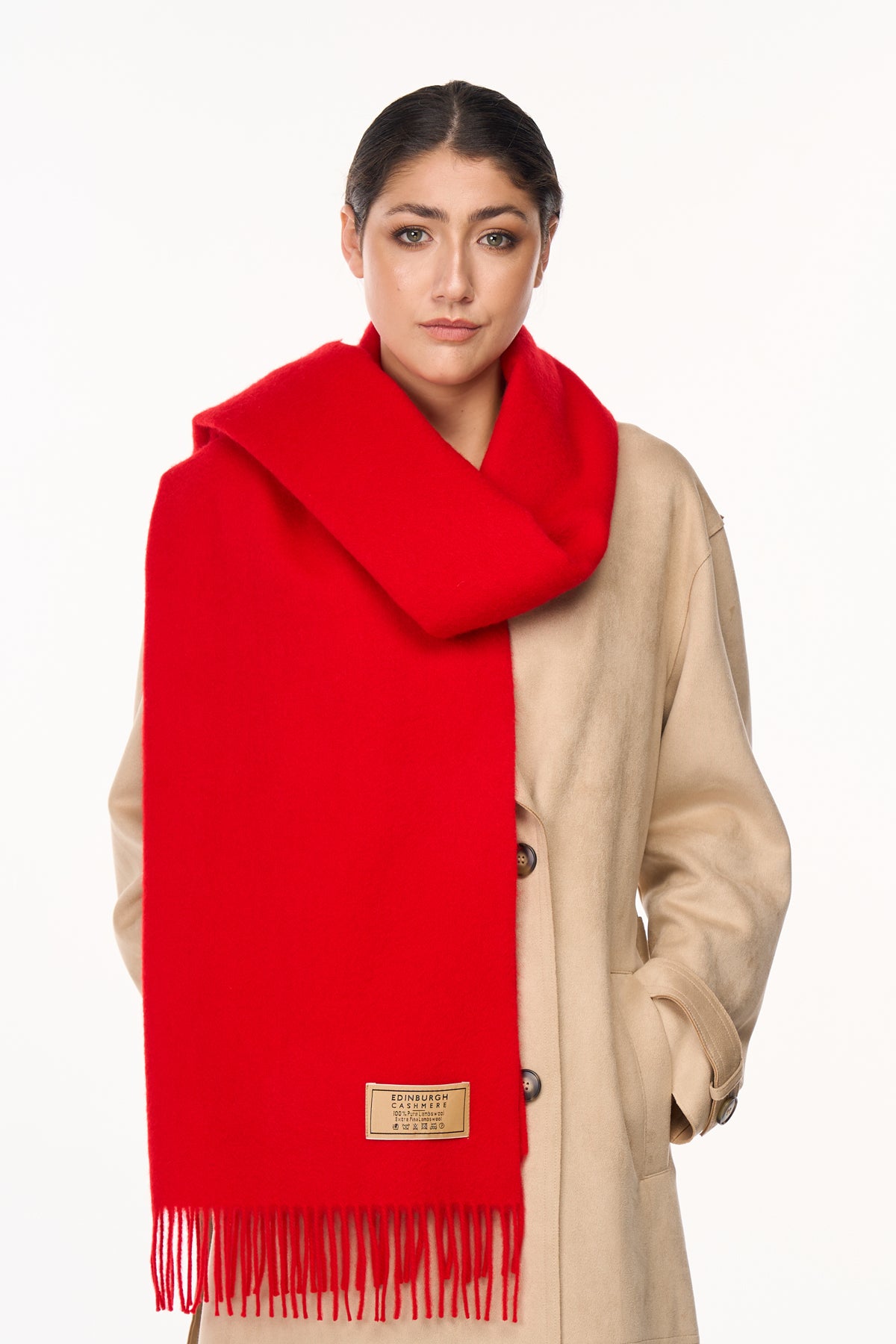 Oversized best sale red scarf