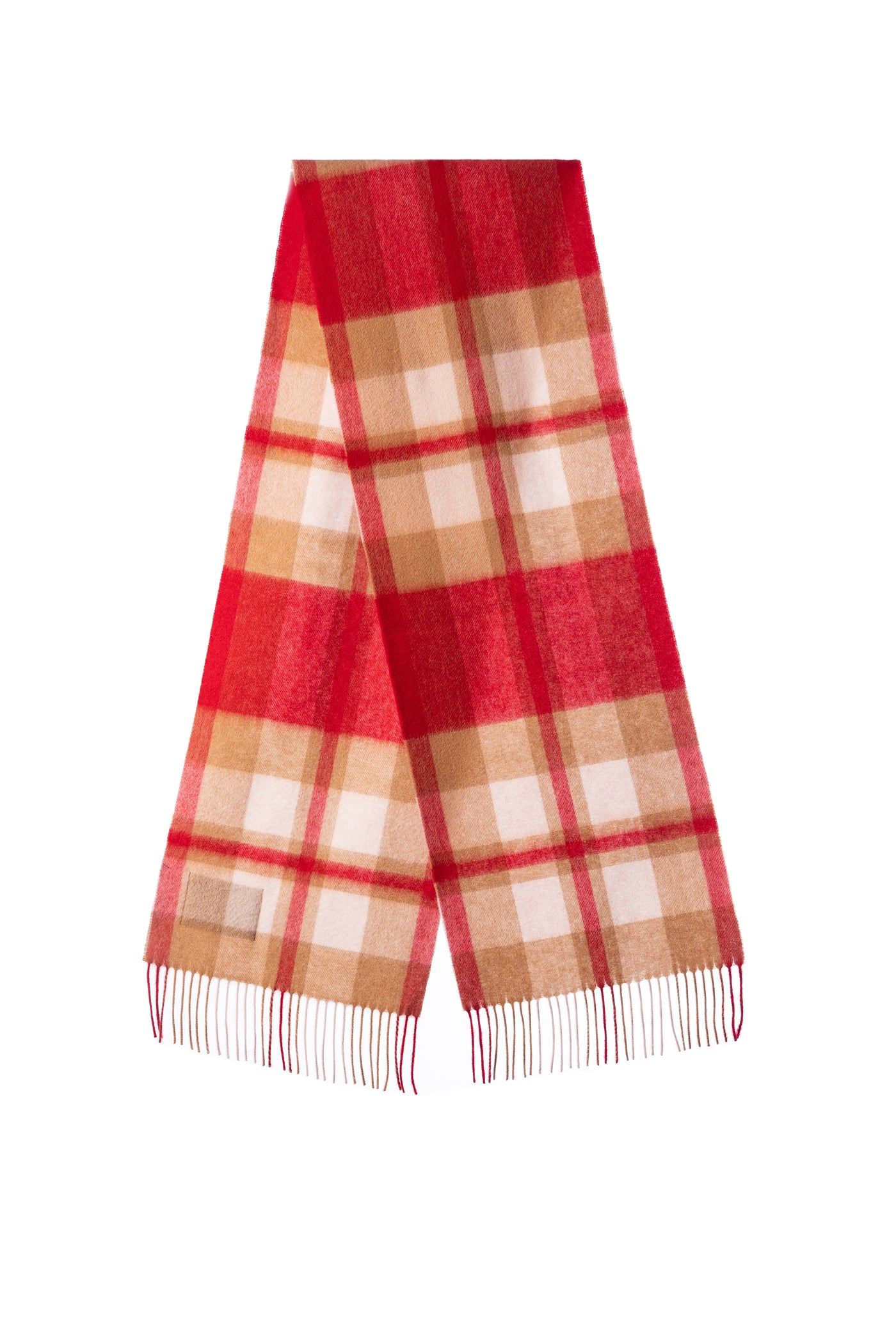 Scarf Plain Red 100% Pure Lambswool