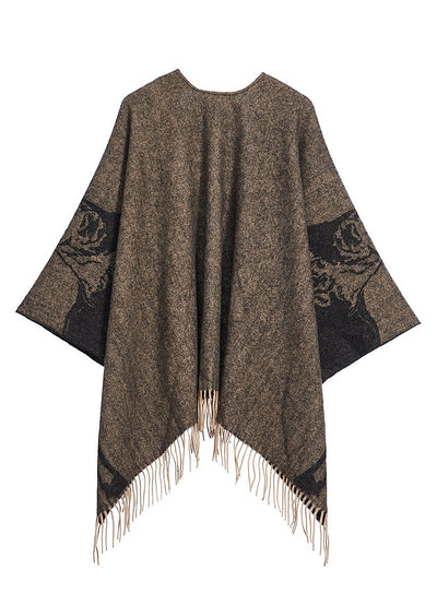 Full Stag Charcoal Cape 100% Pure Lambswool