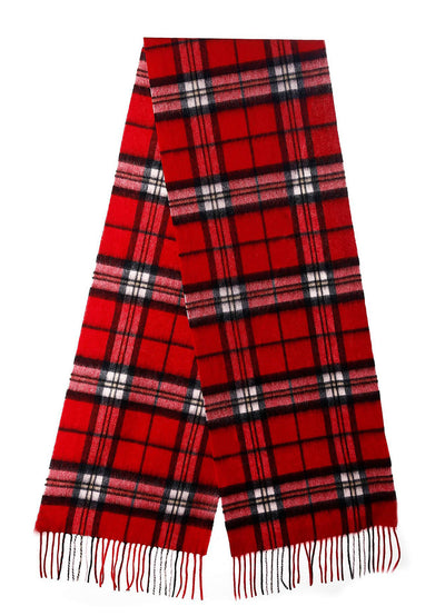 Scarf  100% Pure Lambswool Scottish Design Thomson Red