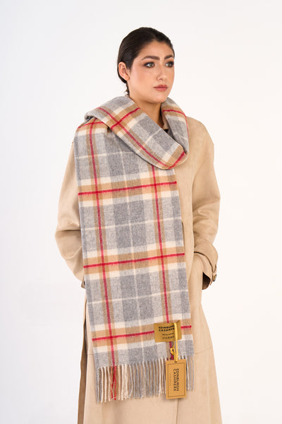 100% Pure Lambswool Oversized Scarf/Wrap Thomson Grey 35