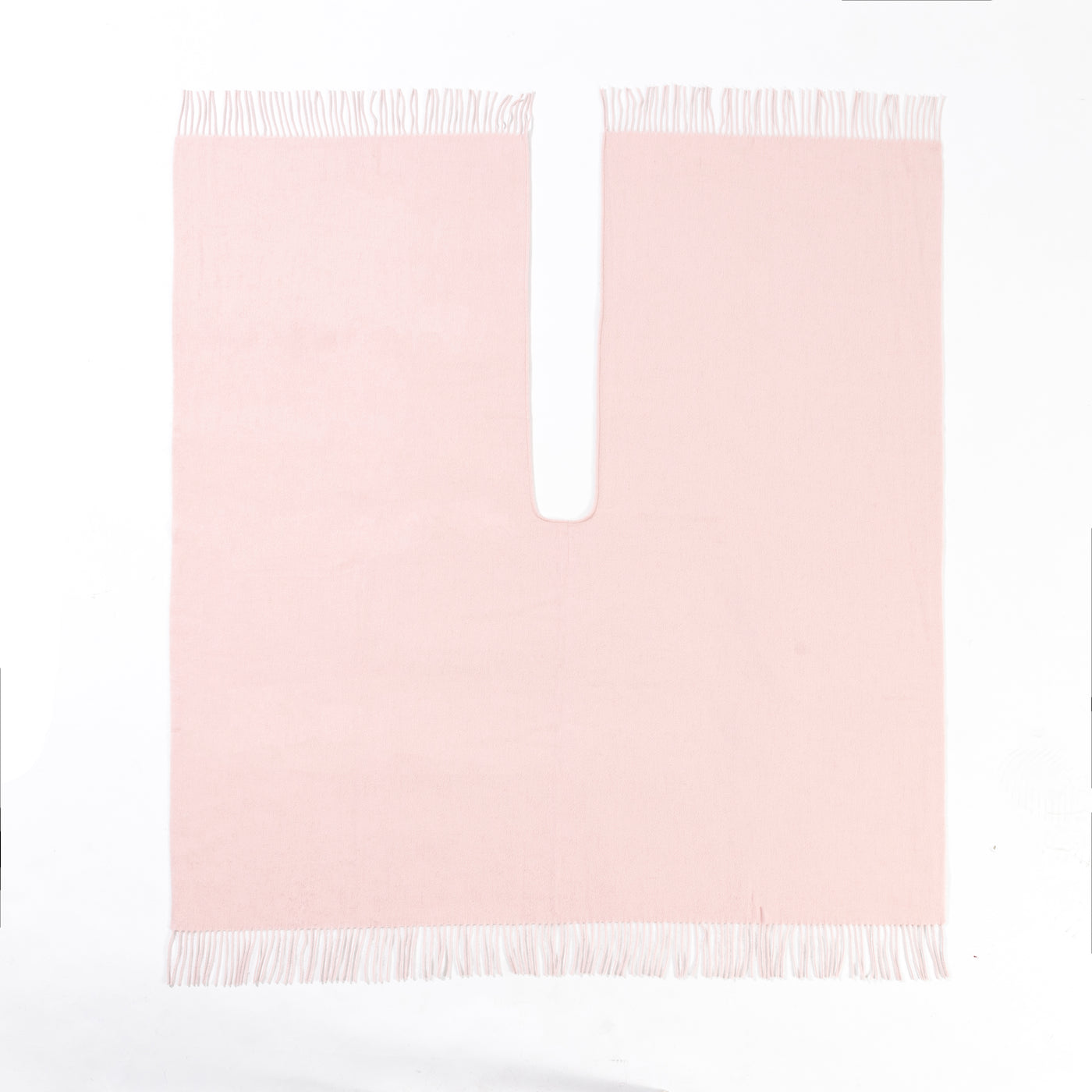 Plain Cape Light Pink Poncho 100% Pure Lambswool