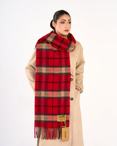 Tartan Wool Oversized Stoles for Winter