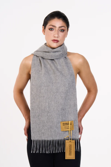 100% Pure Extra Fine Wool Scarf Grey