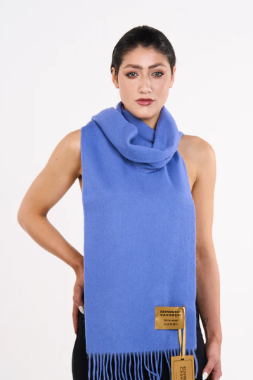 100% Pure Extra Fine Wool Scarf Light Blue