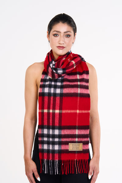 Scarf DC Classic Red Oversized Wrap 100% Pure Lambswool