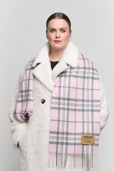100% Pure Cashmere Scarf Thomson Pink - Small Size