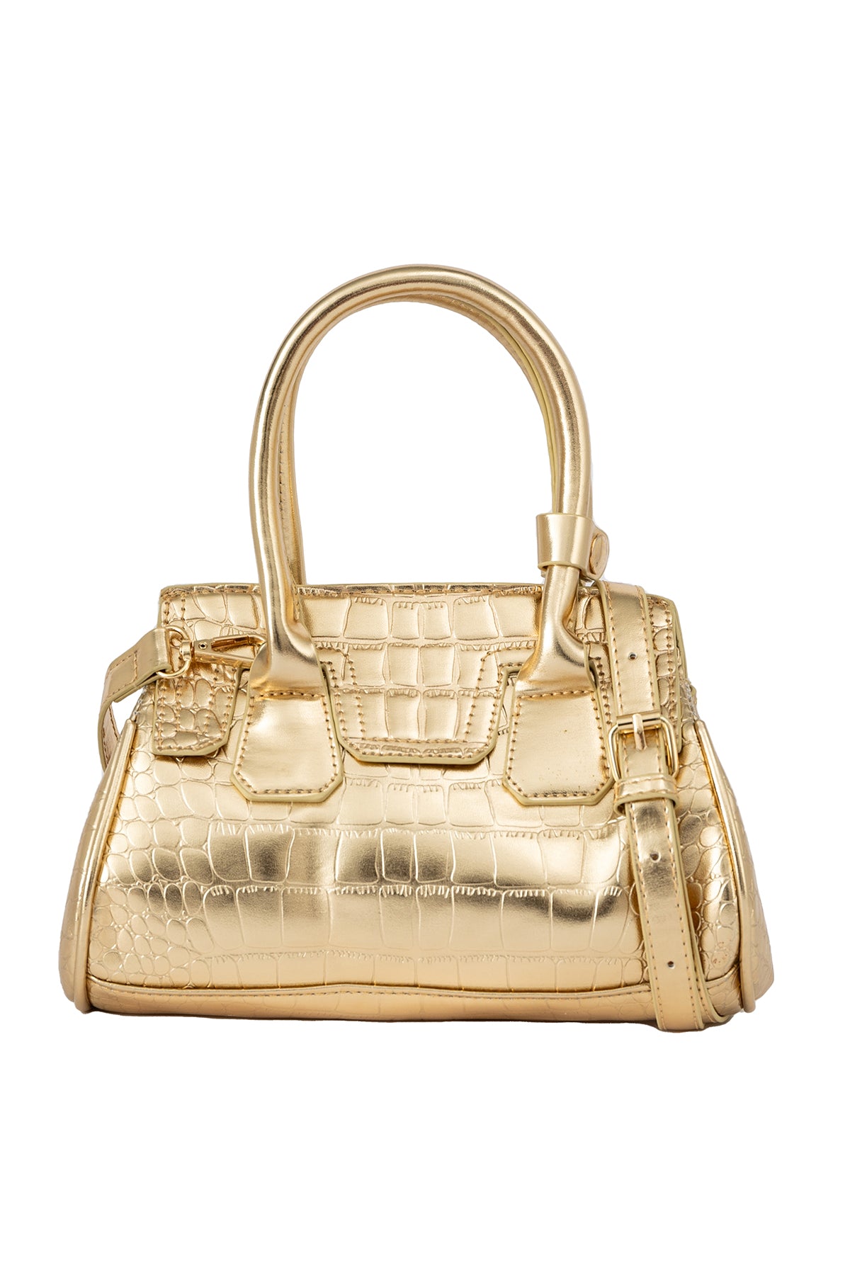 Women's Handbag Lucchi Design - Croco Gold