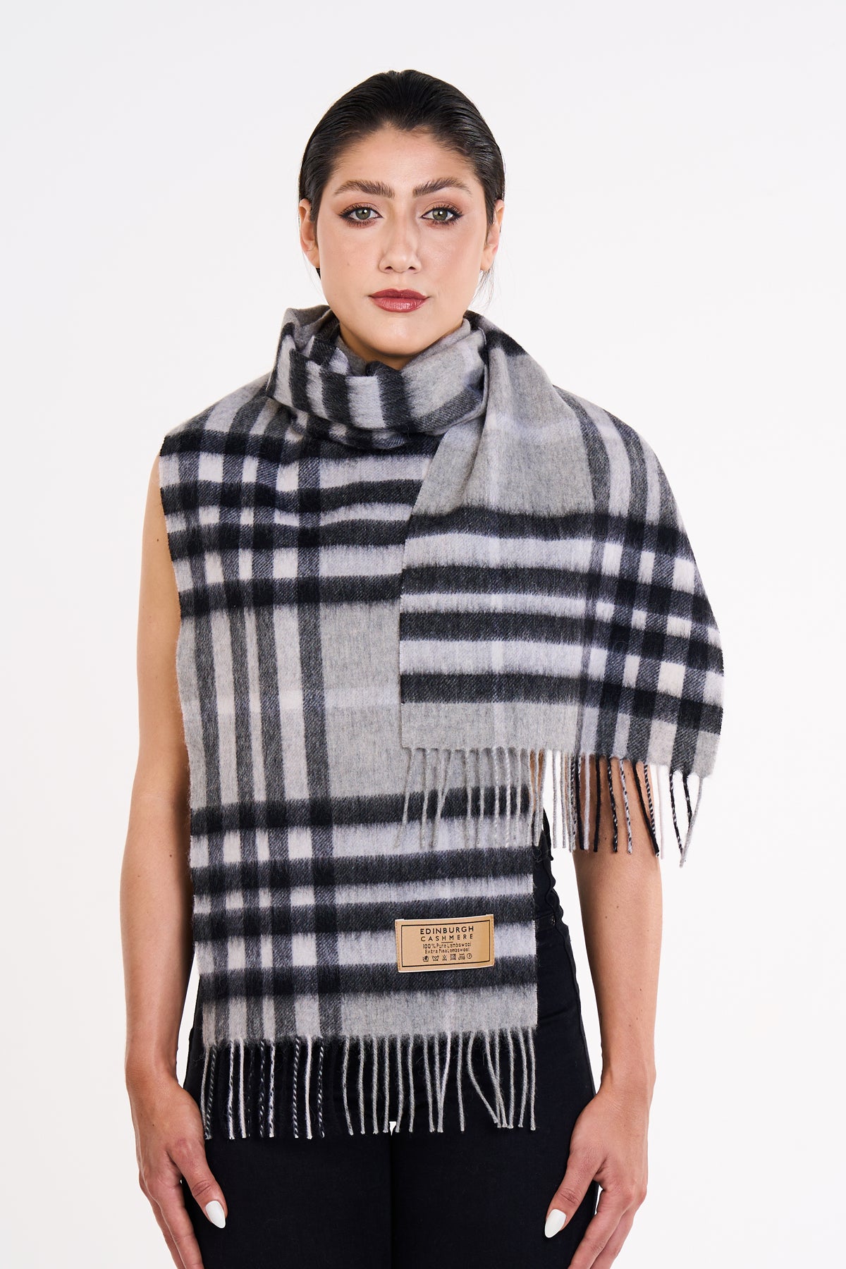 Scarf DC Classic Grey 100% Pure Lambswool