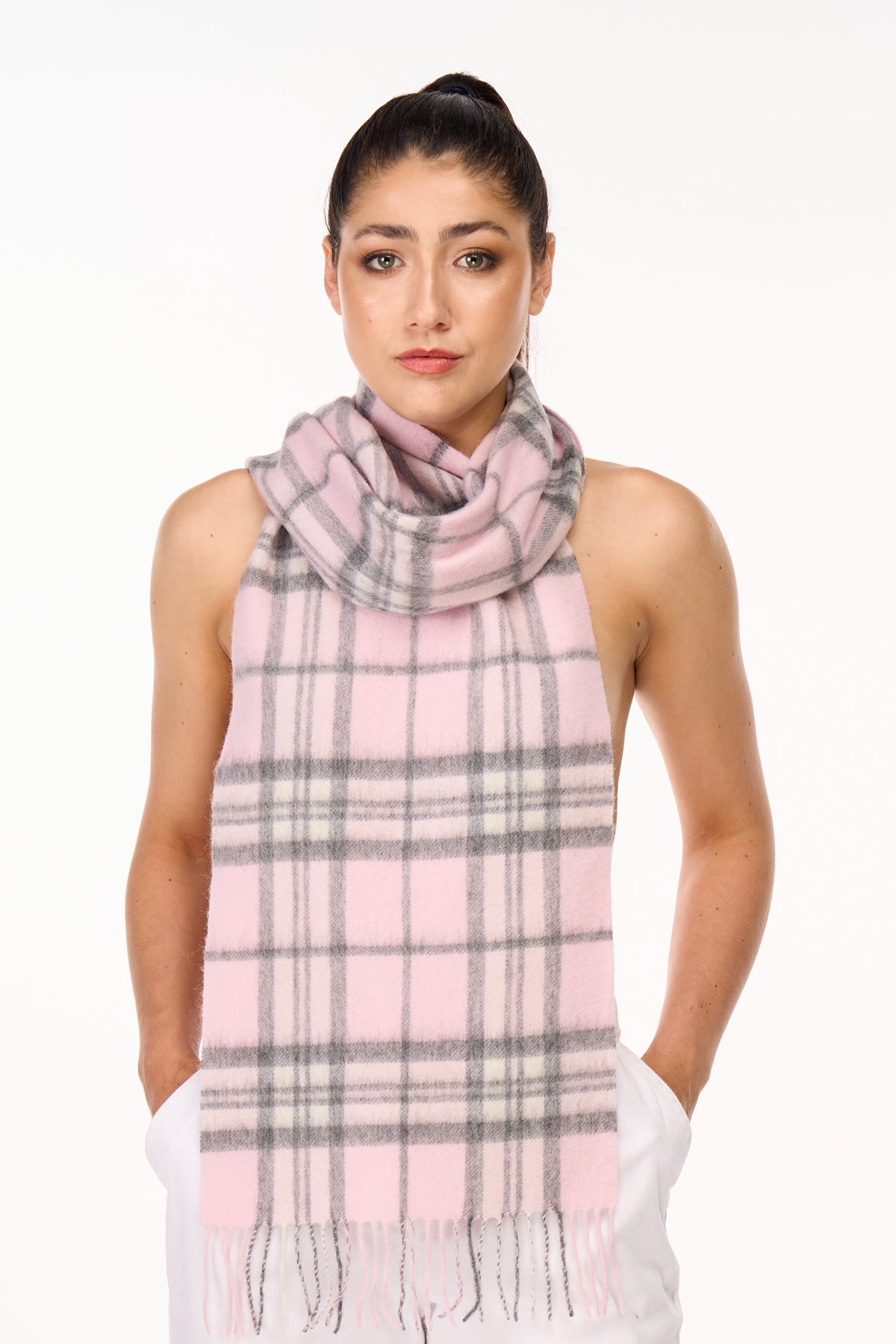 100% Pure Cashmere Scarf Thomson Pink - Small Size