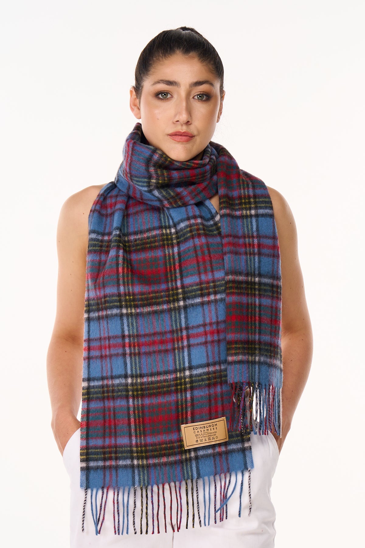 100% Pure Cashmere Scarf Design Anderson Tartan