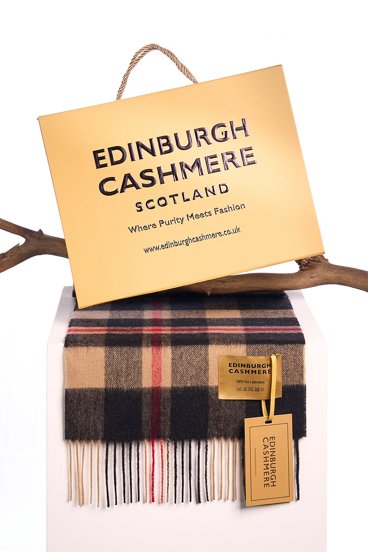 Edinburgh Cashmere Scarf Exclusive Iconic Design DC Scott