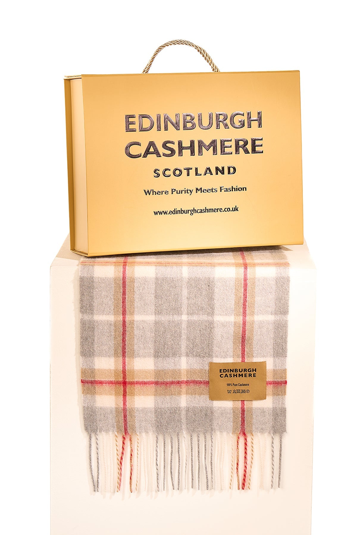 Cashmere Scarf Thomson Grey - Small Size