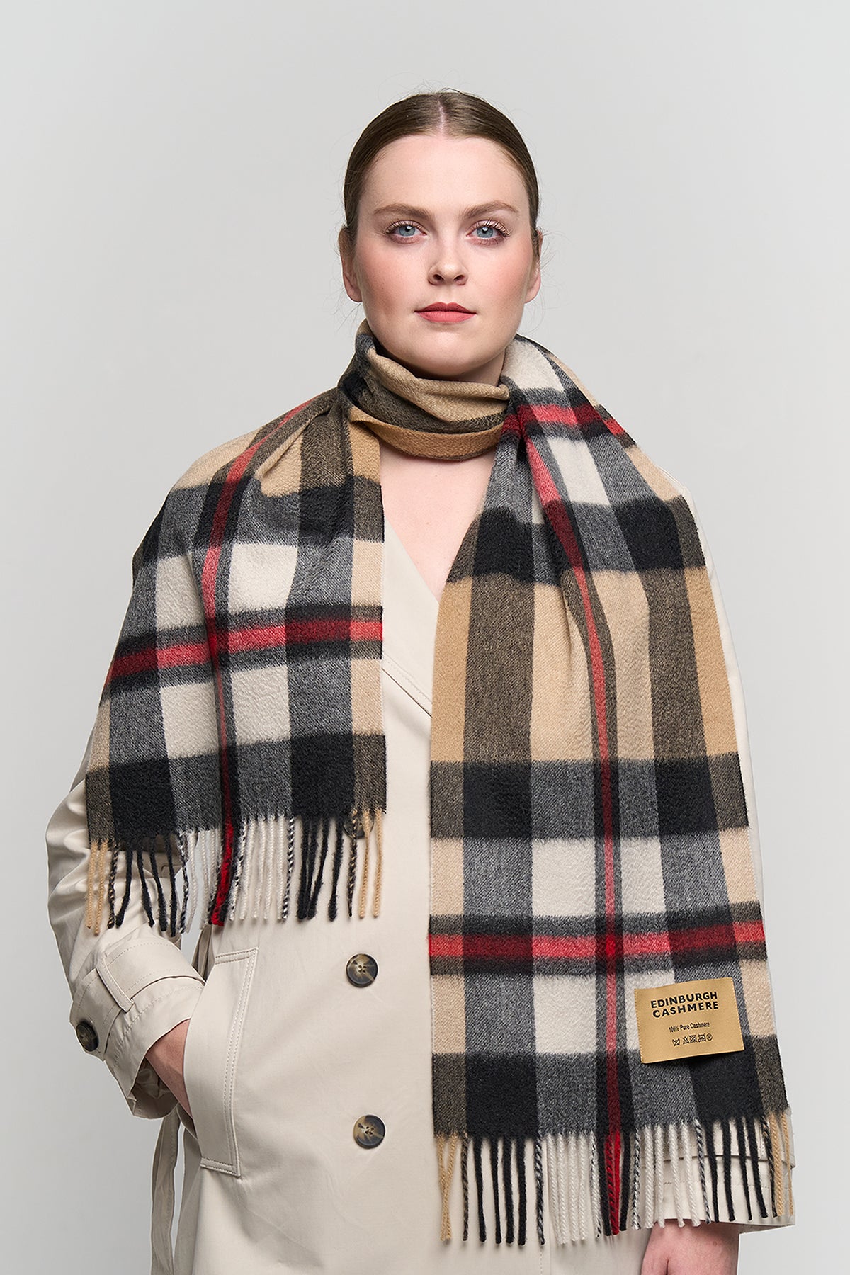 DC Scott Cashmere Scarf Camel - Big Size