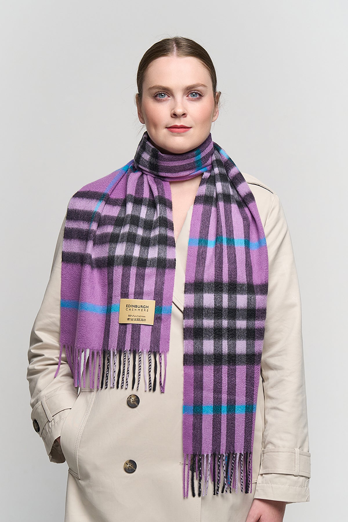 100% Pure Cashmere Scarf DC Classic Lilac