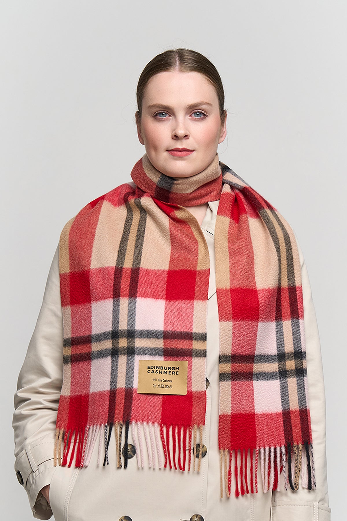 DC Scott Cashmere Scarf Red - Big Size