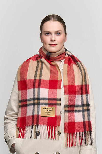 DC Scott Cashmere Scarf Red - Small Size