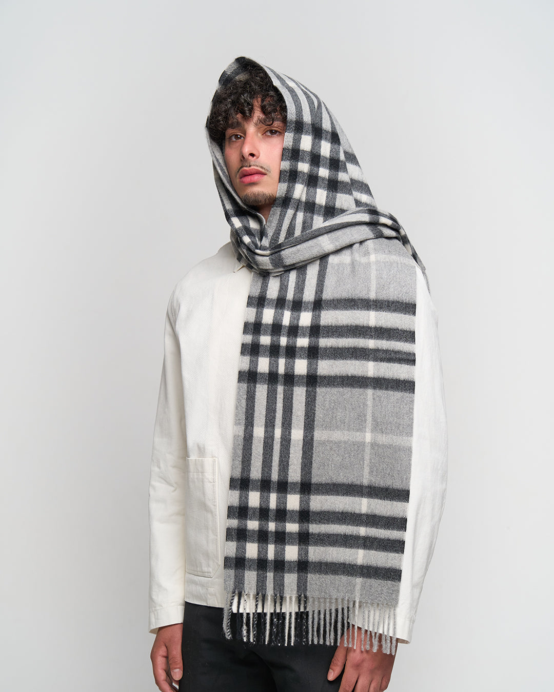 Cashmere Designer Scarf Iconic DC Classic - Small Size