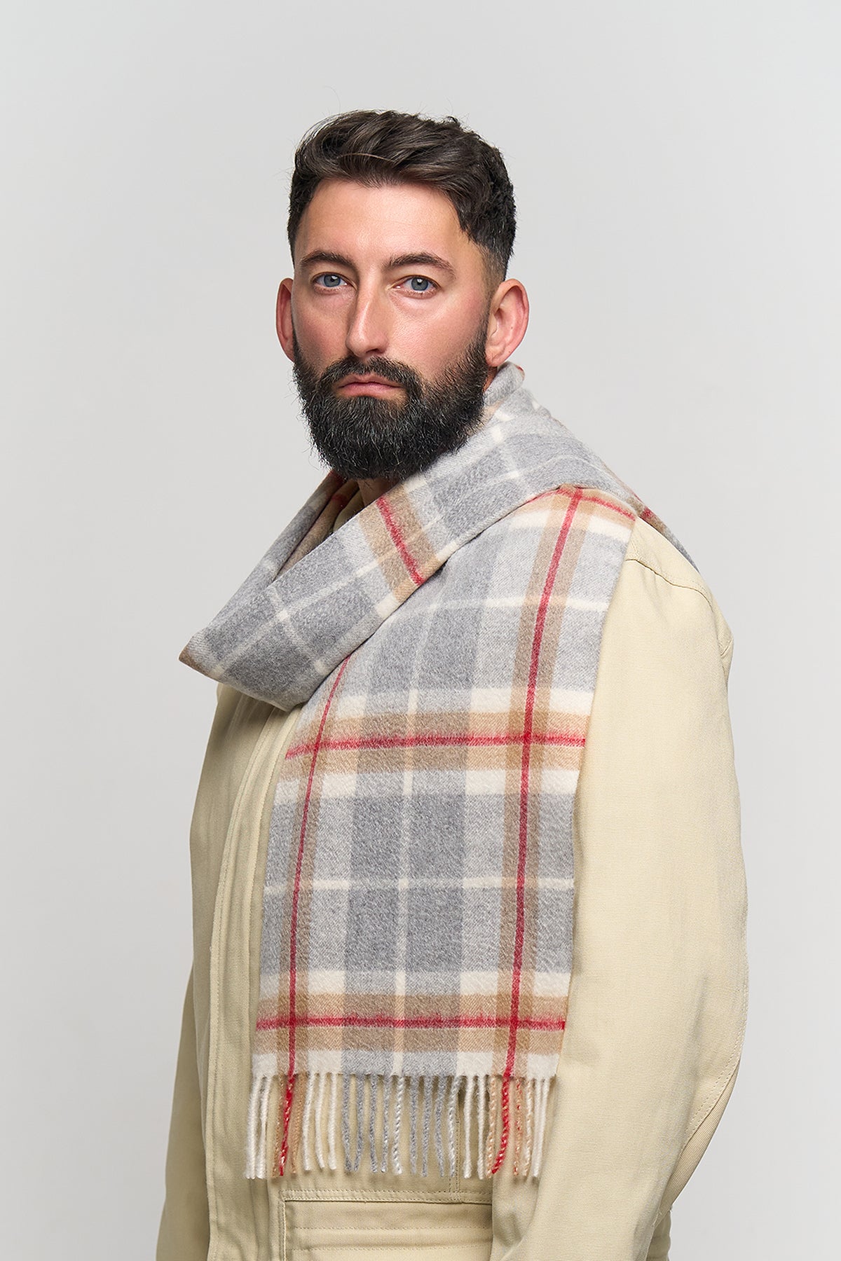 Cashmere Scarf Thomson Grey - Small Size