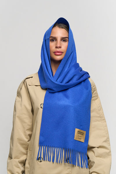 100% Pure Cashmere Scarf Dark Blue