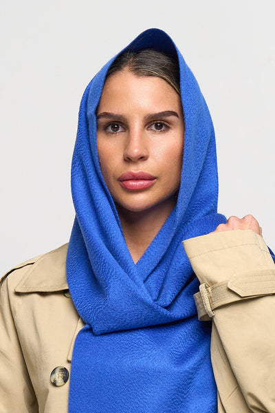 100% Pure Cashmere Scarf Dark Blue - Small Size