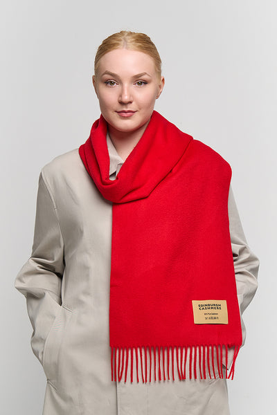 100% Pure Cashmere Scarf Red