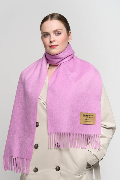 100% Pure Cashmere Scarf Dark Pink - Small Size