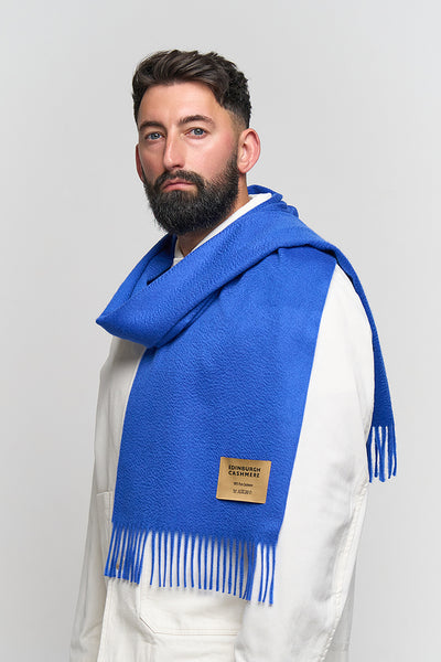 100% Pure Cashmere Scarf Dark Blue