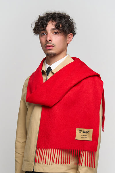 100% Pure Cashmere Scarf Red