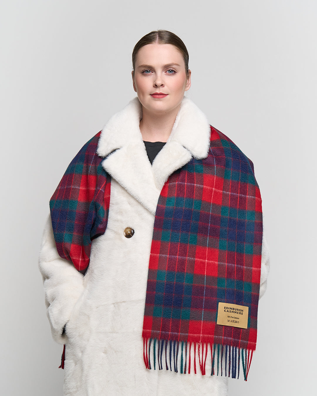 Scarves Fraser Red Clan 100% Pure Extra Fine Cashmere - Small Size