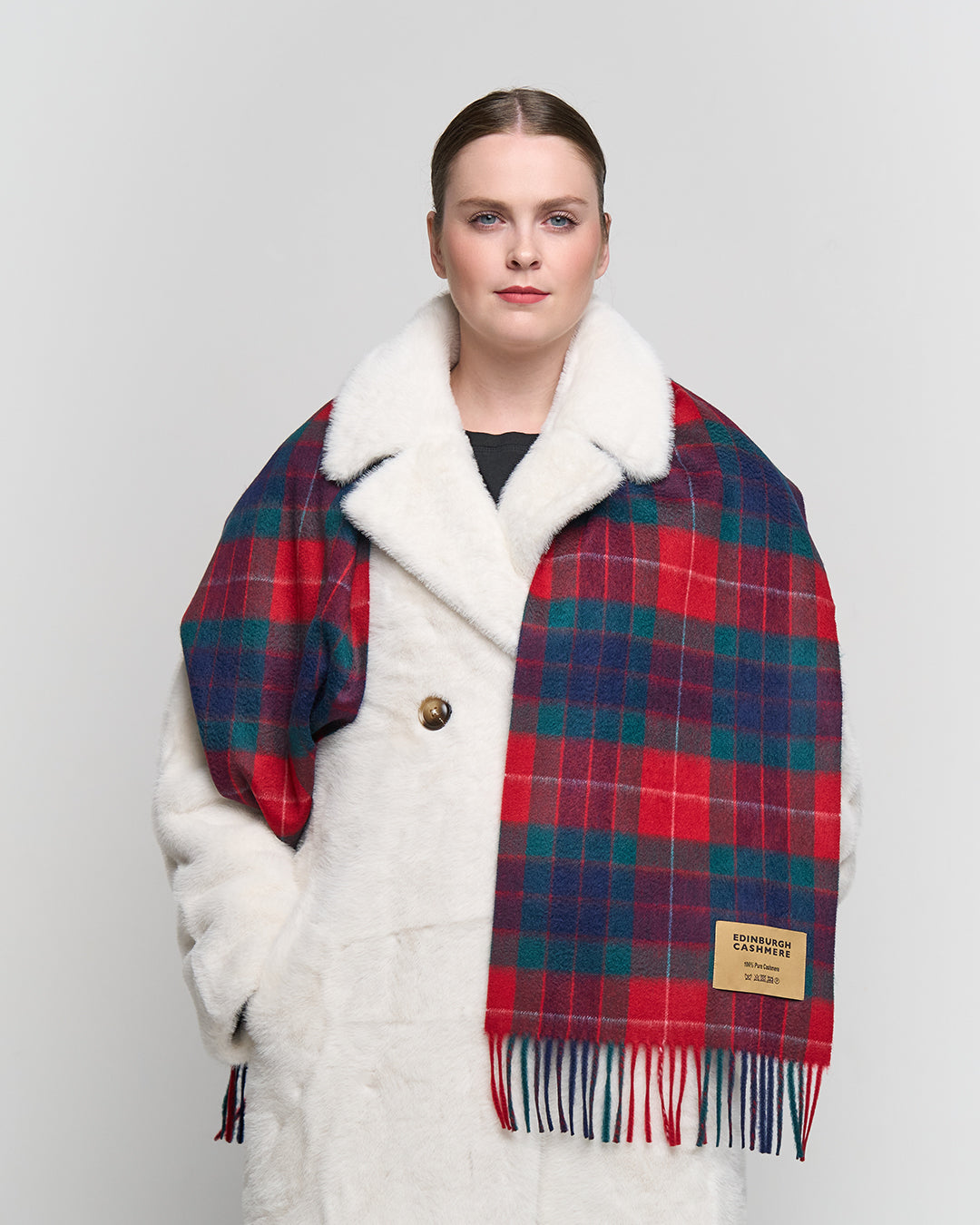 Scarves Fraser Red Clan 100% Pure Extra Fine Cashmere - Small Size