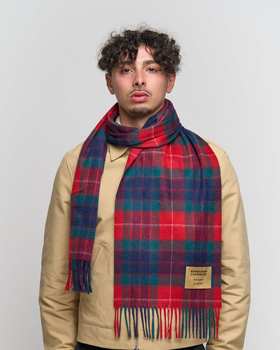 Scarves Fraser Red Clan 100% Pure Extra Fine Cashmere - Small Size