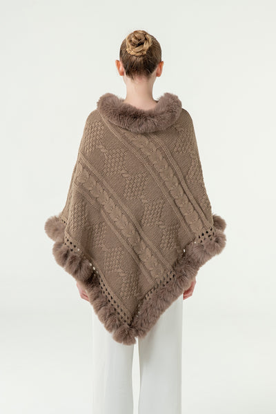 Women's Poncho Exclusive Design - Beige