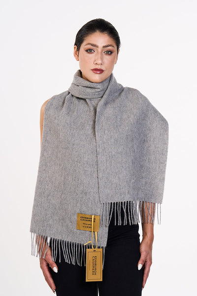 100% Pure Extra Fine Wool Scarf Grey