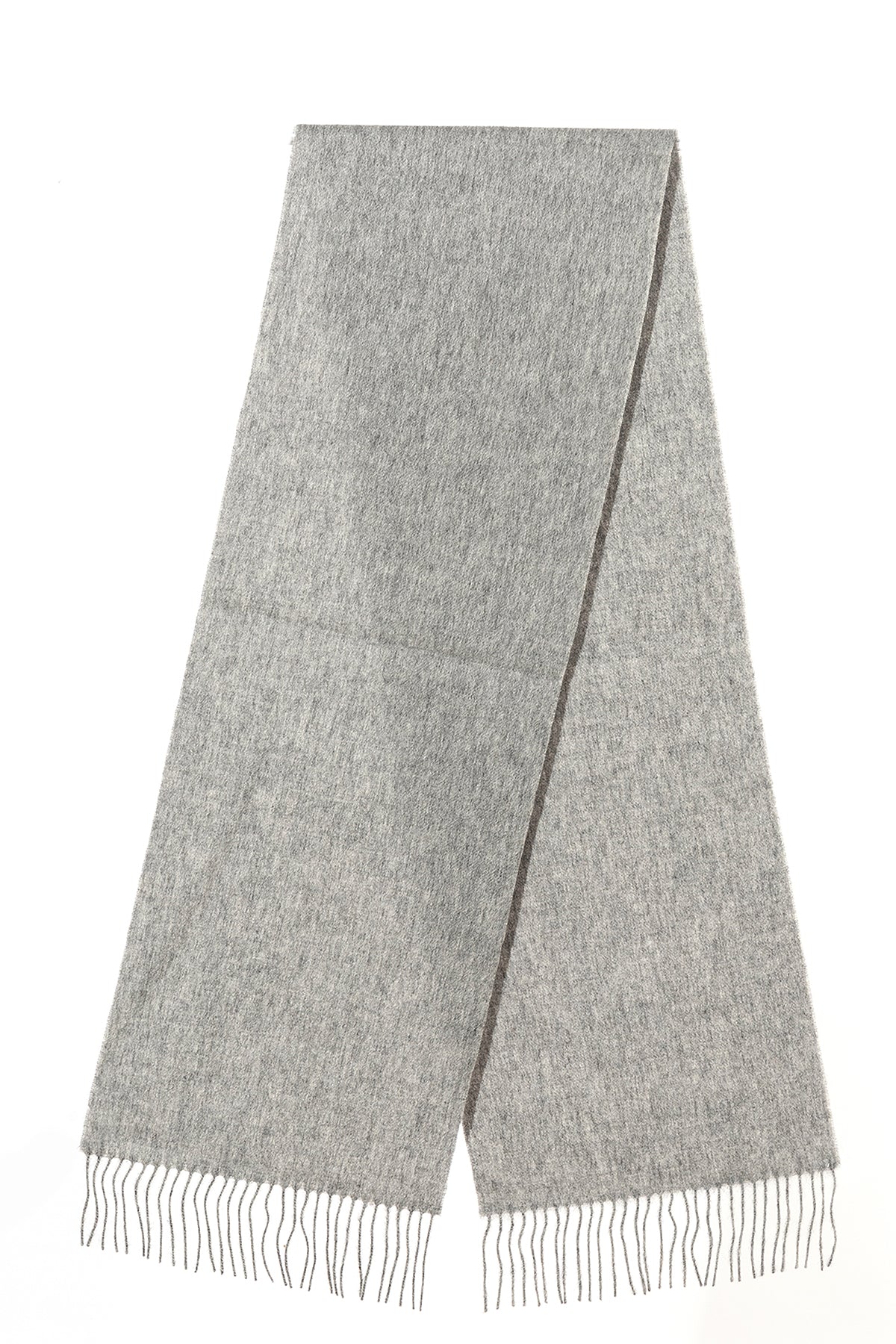 100% Pure Cashmere Scarf Grey Small