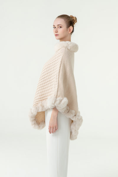 Women’s Poncho Exclusive Design - Cream