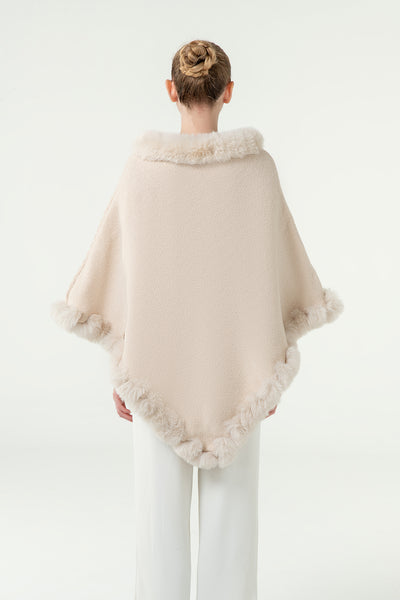 Women’s Poncho Exclusive Design - Cream