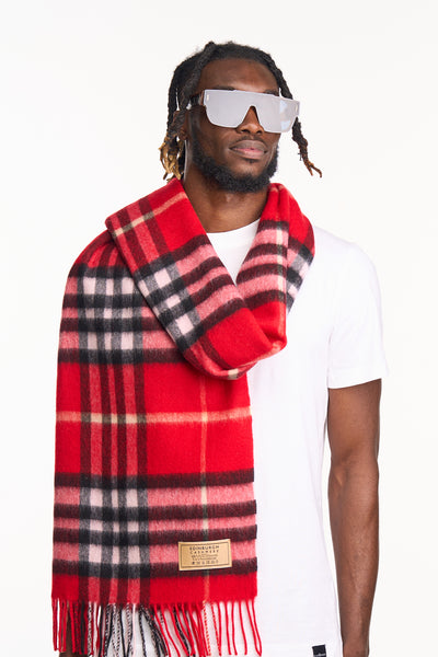 Cashmere Scarf DC Classic Red Oversized Wrap