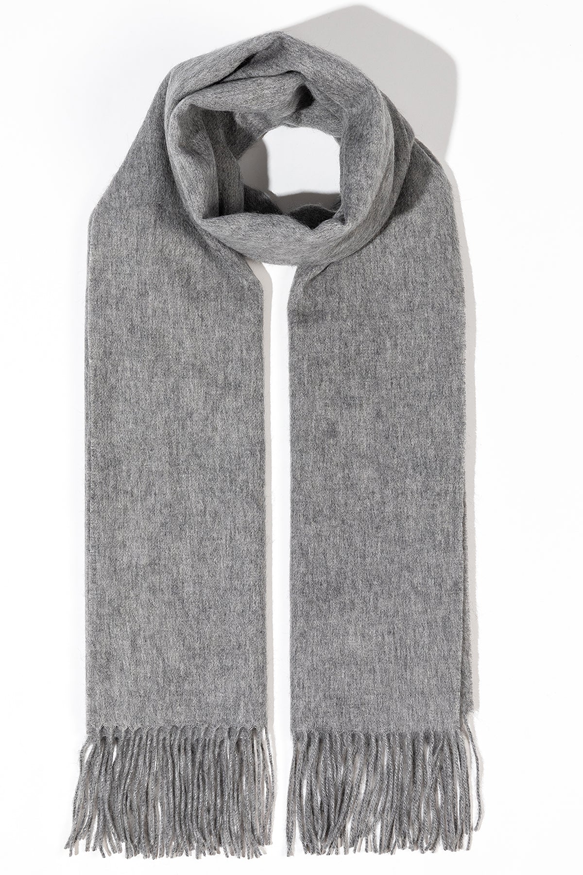 100% Pure Extra Fine Wool Scarf Grey