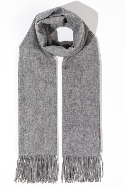 100% Pure Extra Fine Wool Scarf Grey