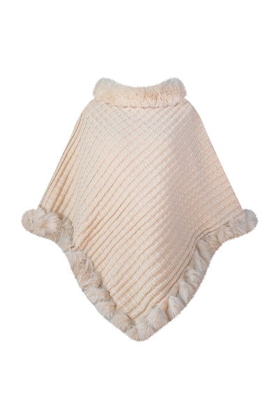 Women’s Poncho Exclusive Design - Cream