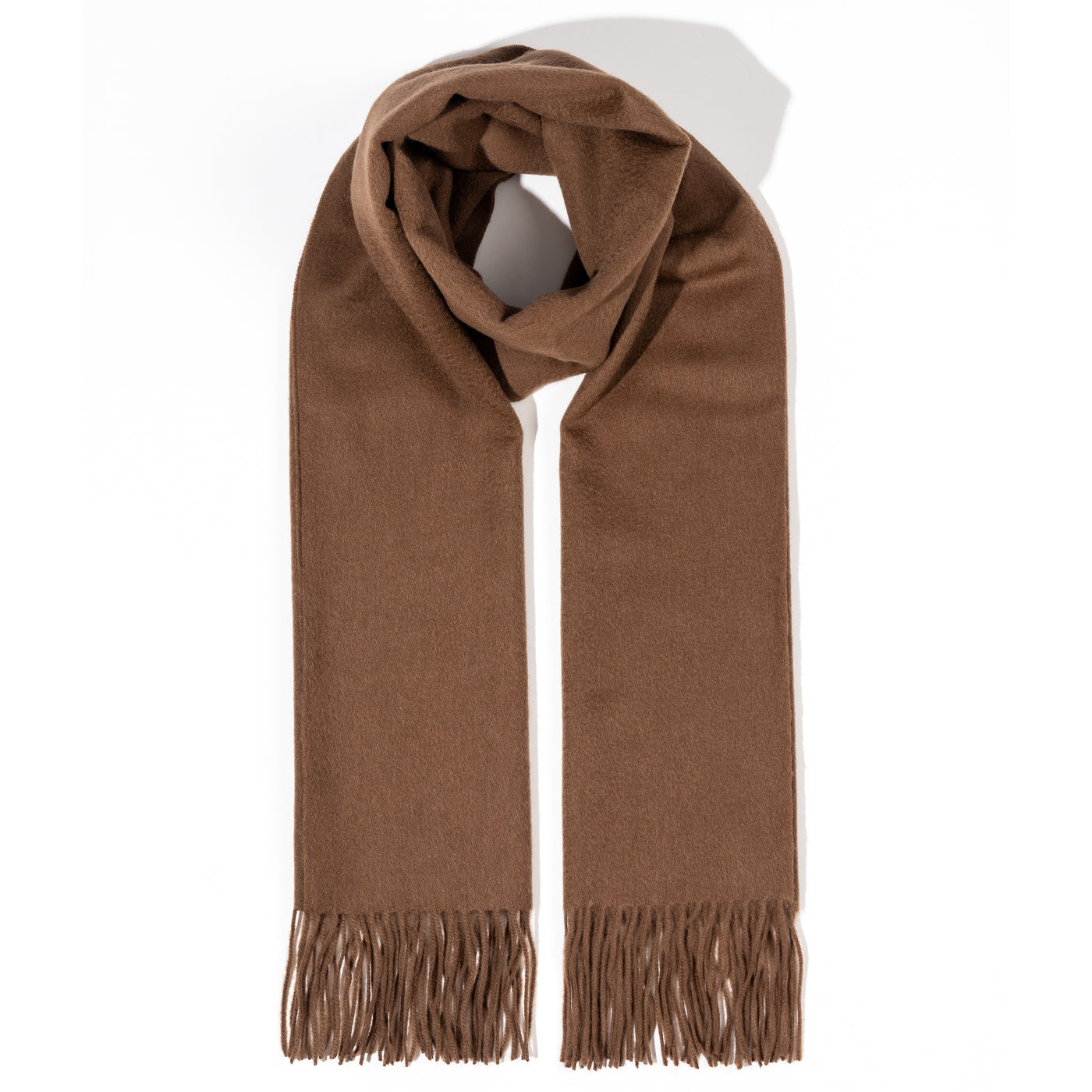 100% Pure Cashmere Scarf Brown