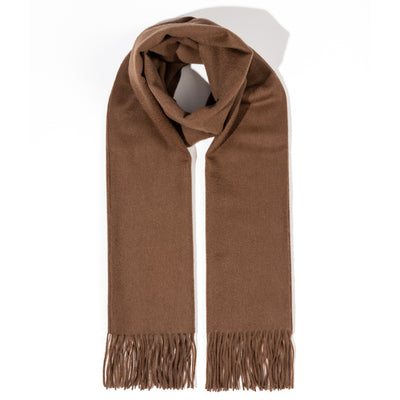 100% Pure Cashmere Scarf Brown