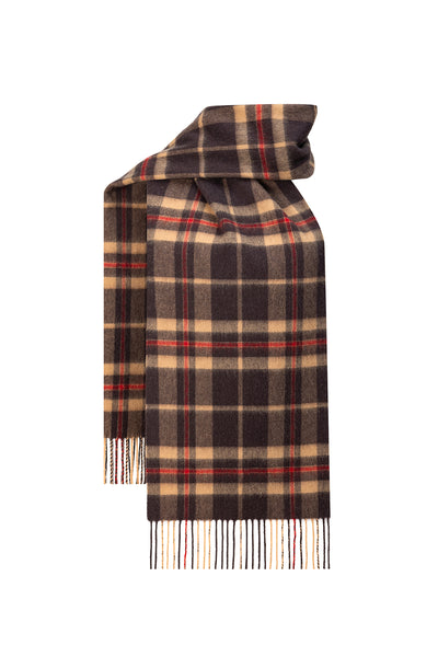100% Pure Wool Scarf EC Check Exclusive Iconic Design Black