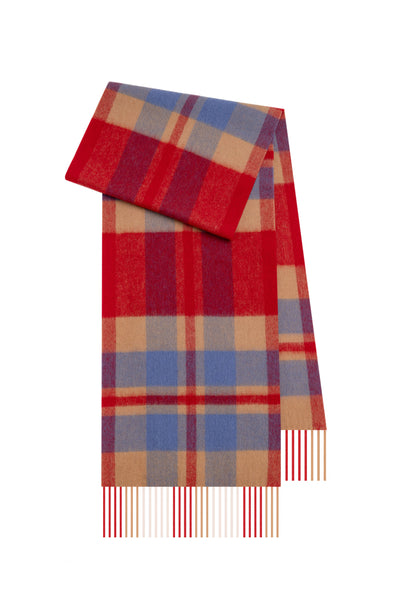 Edinburgh Cashmere Scarf Exclusive Design Red DC Scott