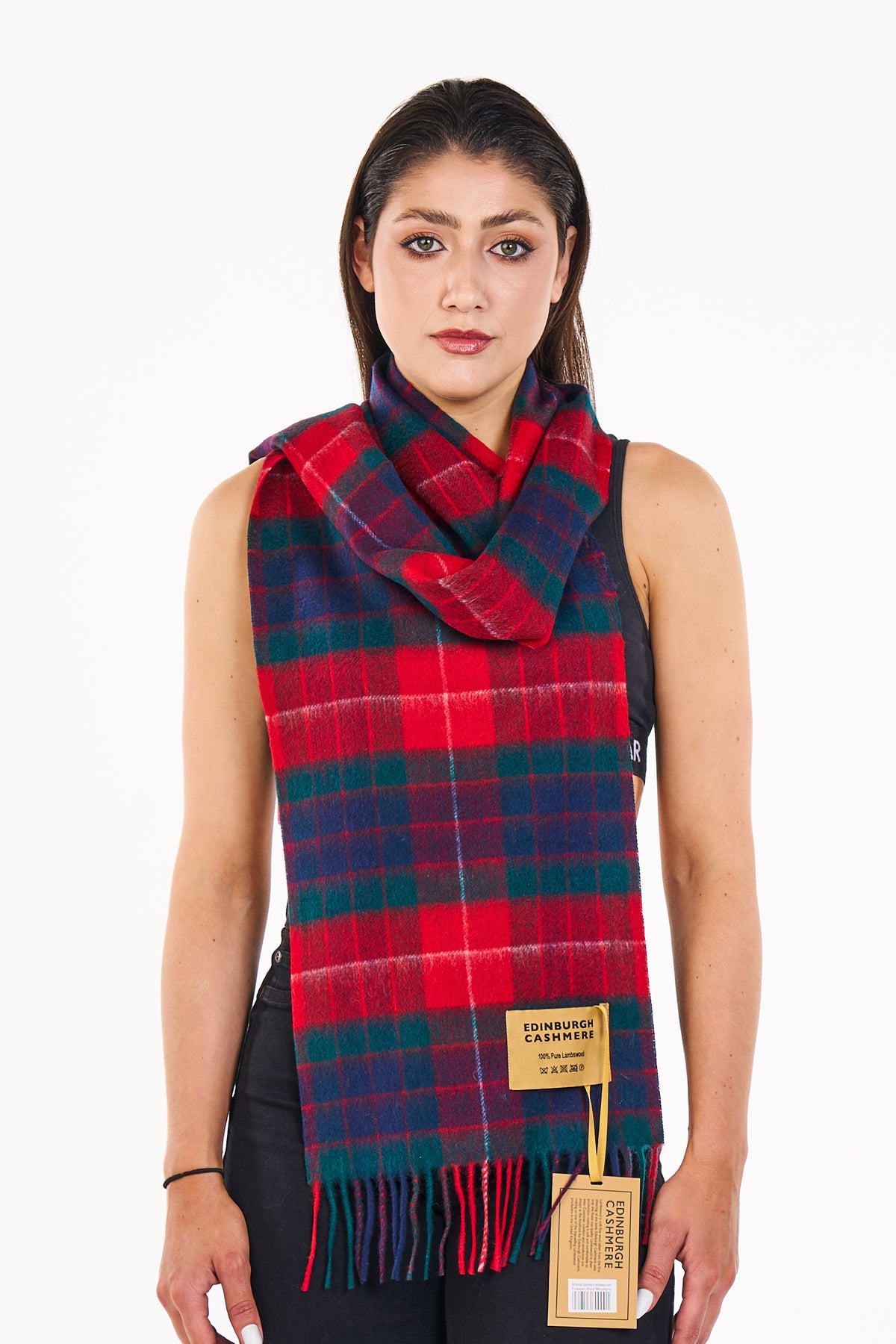 Scarves Fraser Red Clan 100% Pure Extra Fine Cashmere - Small Size
