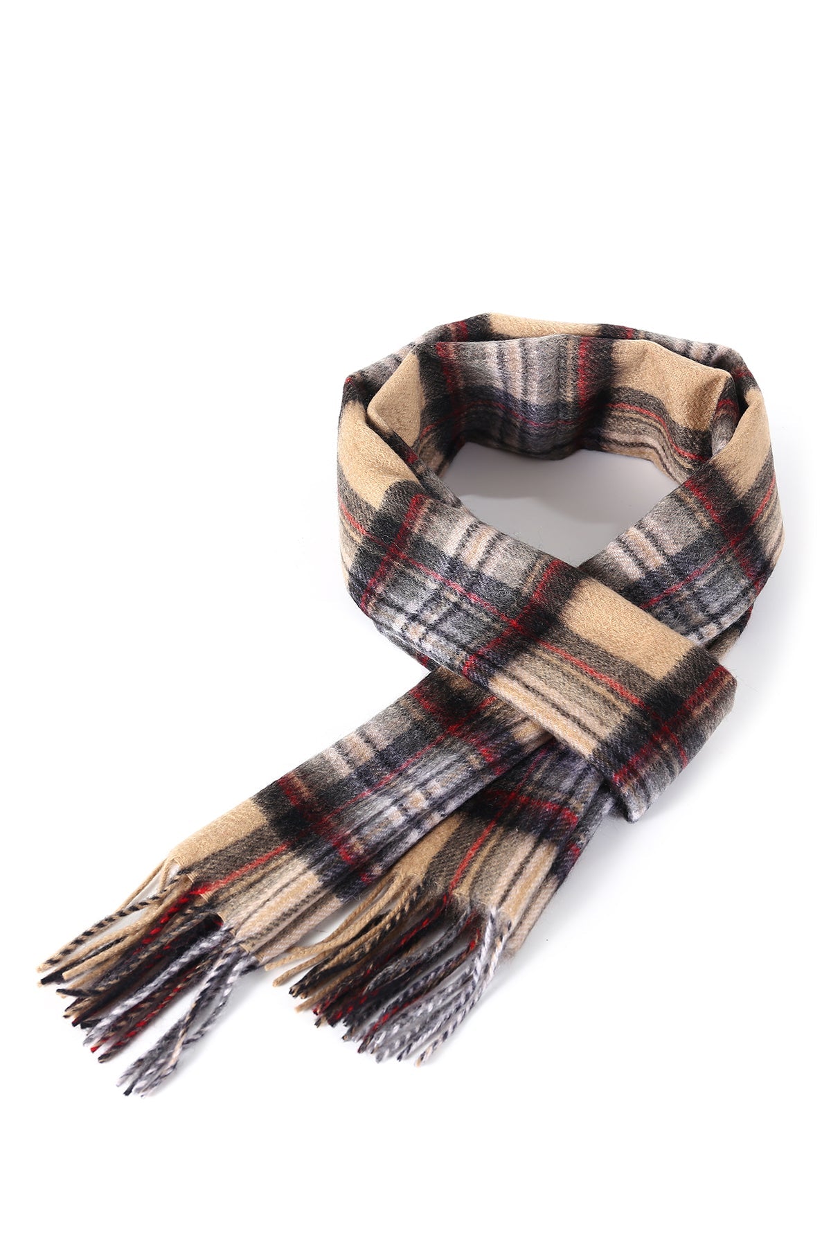 100% Pure Cashmere Scarves Stewart Camel Clan