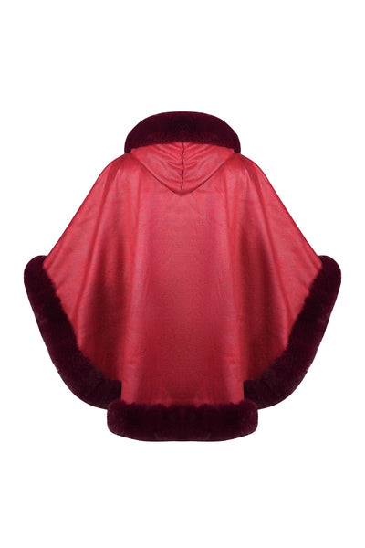 Women's Hooded Cape Exclusive Design - Red