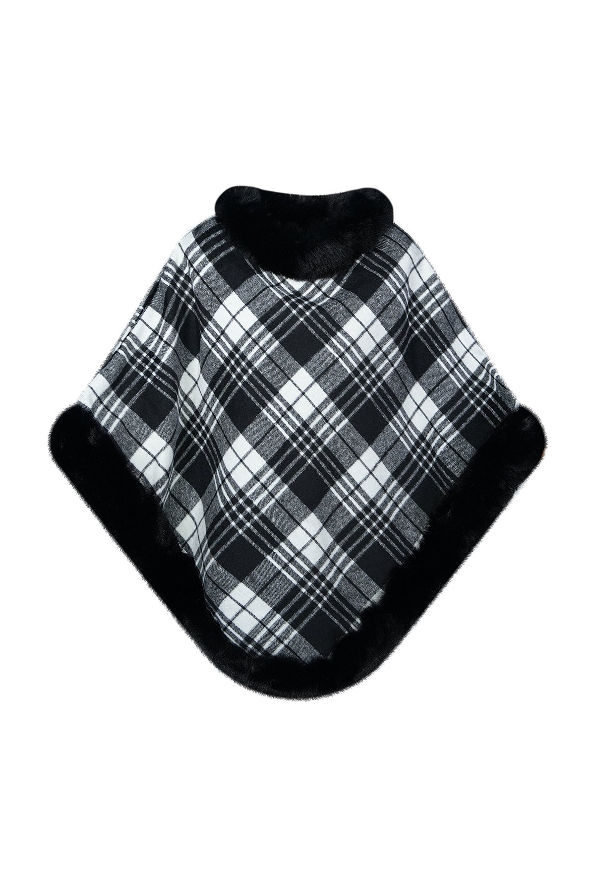 Women’s Poncho Exclusive Design - Black/White