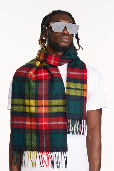 100% Pure Cashmere Scarf Scottish Design Buchanan Tartan